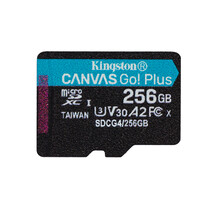 Kingston Technology 256GB microSDXC Canvas Go! Plus Gen4 200R A2 U3 enkel pakket zonder adapter