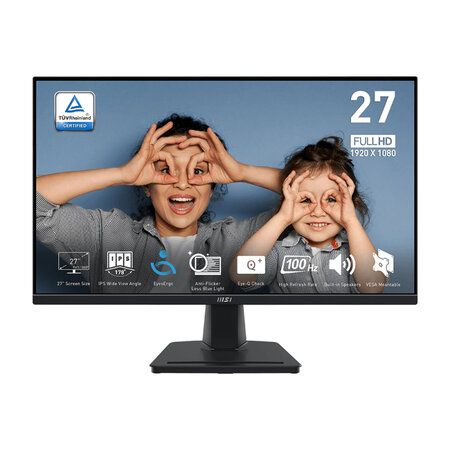 MSI MSI Pro MP275QDE computer monitor 68,6 cm (27") 2560 x 1440 Pixels Wide Quad HD LCD Zwart