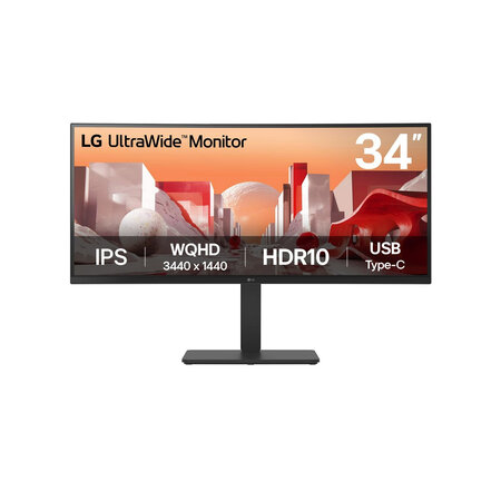 LG LG 34BA75QE-B computer monitor 86,4 cm (34") 3440 x 1440 Pixels Wide Quad HD LCD Zwart