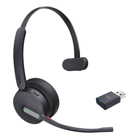 Yealink Yealink WH64 Hybrid Mono UC Headset Draadloos Hoofdband Kantoor/callcenter Micro-USB Bluetooth Zwart