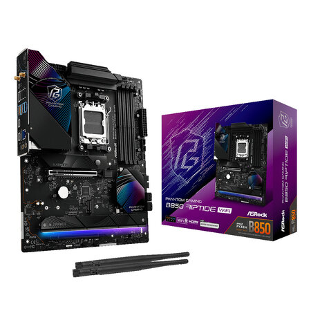 ASRock Asrock Phantom Gaming B850 Riptide WiFi AMD B850 Socket AM5 ATX