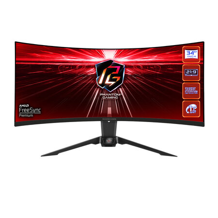 ASRock Asrock PG34WQ15R2B computer monitor 86,4 cm (34") 3440 x 1440 Pixels UltraWide Quad HD Zwart