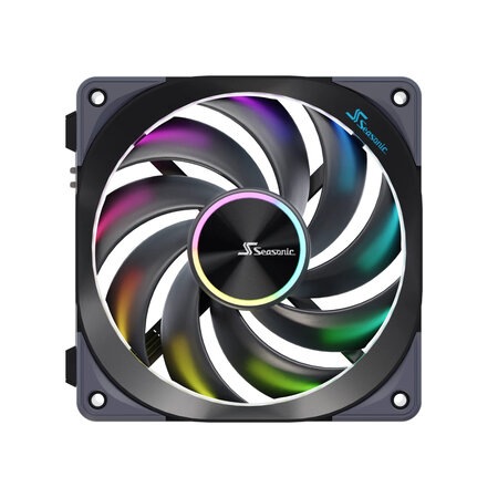 Sea Sonic Seasonic MagFlow ARGB Computer behuizing Ventilator 12 cm Zwart 1 stuk(s)