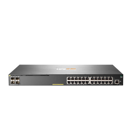 HP Enterprise HPE Aruba Networking 2930F 24G PoE+ 4SFP+ Switch Managed L3 Gigabit Ethernet (10/100/1000) Power over Ethernet (PoE) 1U