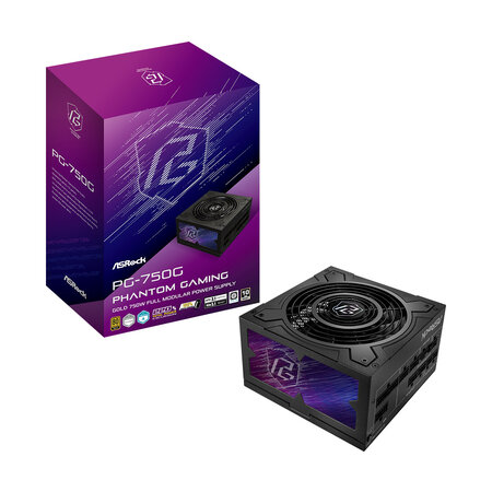 ASRock Asrock Phantom Gaming PG-750G power supply unit 750 W 20+4 pin ATX ATX Zwart