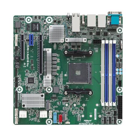 ASRock Asrock X570D4U-2L2T/BCM moederbord AMD X570 Socket AM4 micro ATX