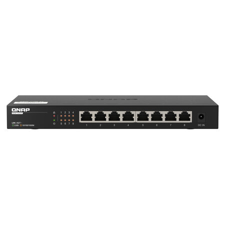 QNAP QNAP QSW-1108-8T netwerk-switch Unmanaged 2.5G Ethernet (100/1000/2500) Zwart