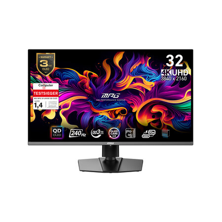 MSI MSI MPG 321URXDE QD-OLED computer monitor 80 cm (31.5") 3840 x 2160 Pixels 4K Ultra HD Zwart