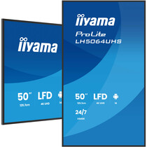 iiyama LH5064UHS-B1AG beeldkrant Digitale signage flatscreen 127 cm (50") Wifi 500 cd/m² 4K Ultra HD Zwart Type processor Android 24/7