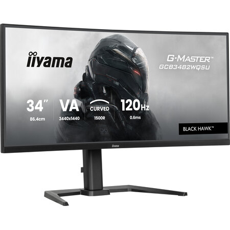 Iiyama iiyama GCB3482WQSU-B1 computer monitor 86,4 cm (34") 3440 x 1440 Pixels UltraWide Quad HD LED Zwart