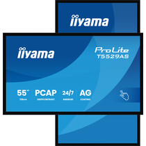 iiyama T5529AS-B1AG beeldkrant Interactief flatscreen 138,7 cm (54.6") LED Wifi 500 cd/m² 4K Ultra HD Zwart Touchscreen Type processor Android 24/7