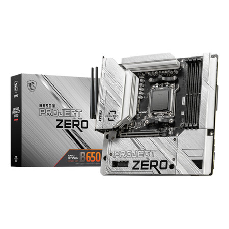 MSI MSI B650M PROJECT ZERO moederbord AMD B650 Socket AM5 micro ATX
