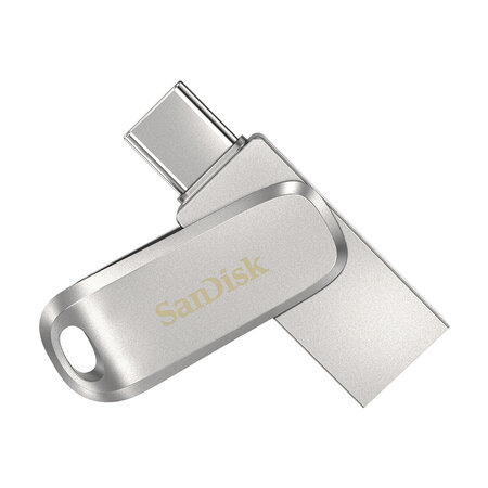Sandisk SanDisk Ultra Dual Drive Luxe USB flash drive 128 GB USB Type-A / USB Type-C 3.2 Gen 1 (3.1 Gen 1) Roestvrijstaal