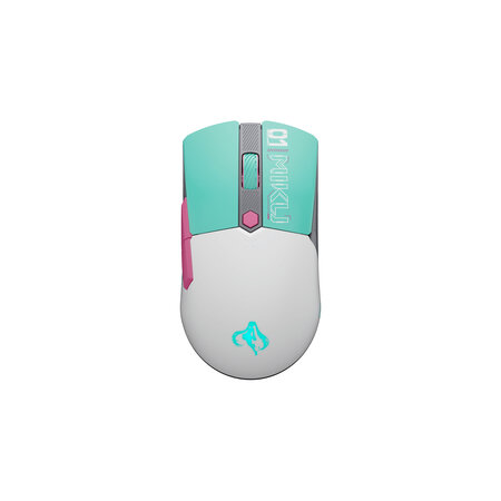 Asus ASUS TUF Gaming Mini Wireless Mouse Hatsune Miku Edition muis Gamen Rechtshandig RF Wireless + Bluetooth + USB Type-A Optisch 1200 DPI