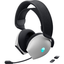 Alienware AW725H Headset Bedraad en draadloos Hoofdband Gamen USB Type-C Bluetooth Zwart, Wit
