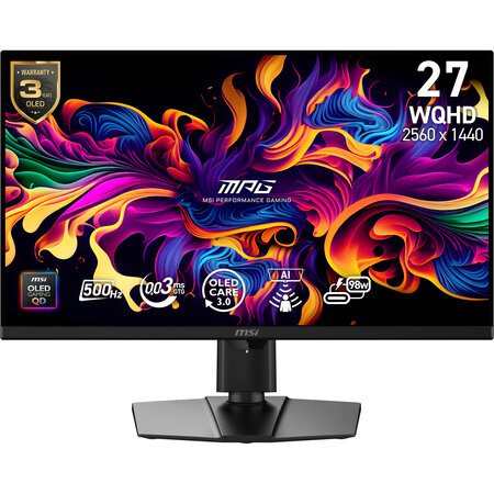 MSI MSI MPG 271QRDE QD-OLED X50 computer monitor 67,3 cm (26.5") 2560 x 1440 Pixels Wide Quad HD Zwart