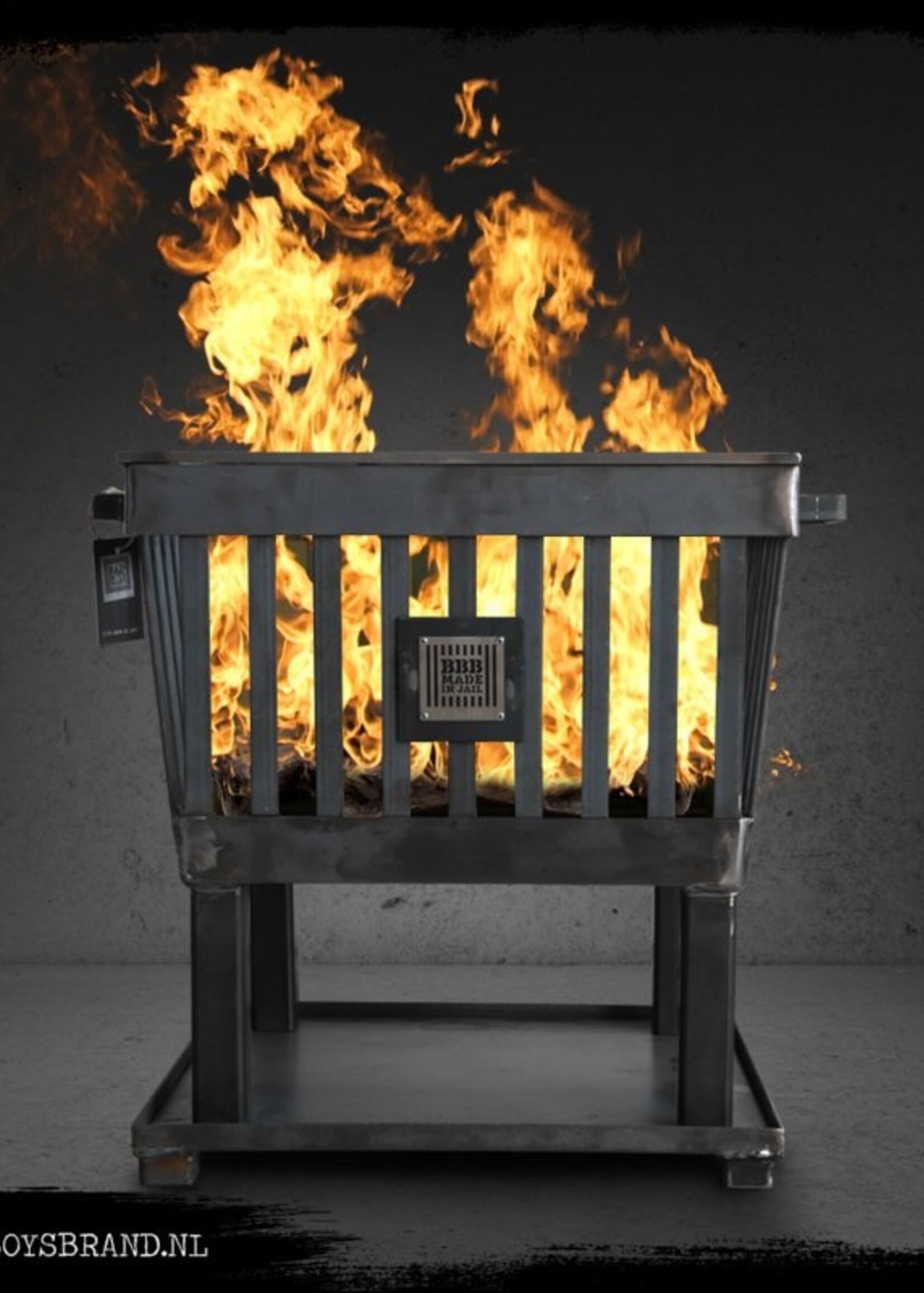 Bad Boys Brand Hercules RAW - fire pit - BadBoys Fire - 29 KG - Steel - 100% Made in Jail