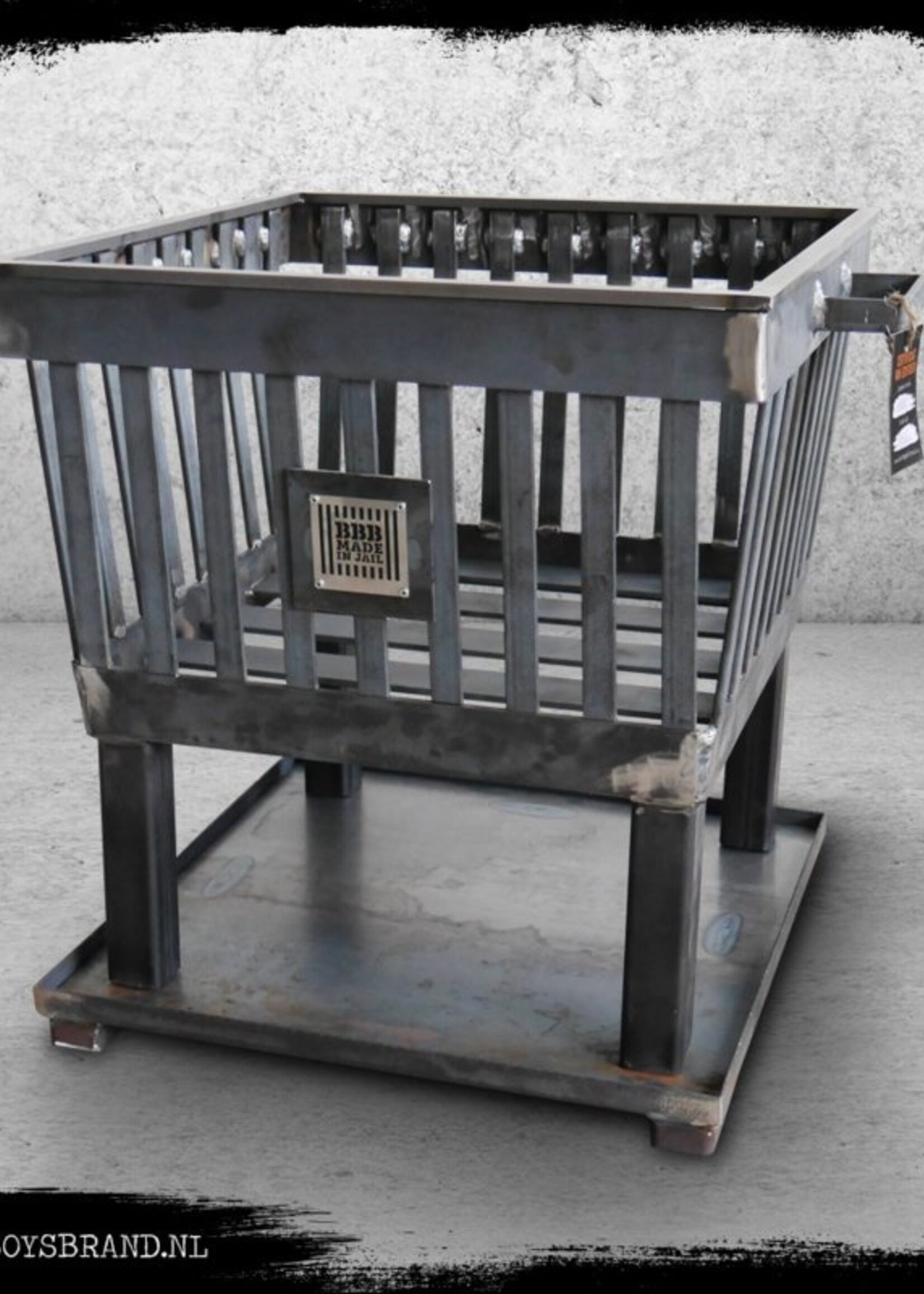 Bad Boys Brand Hercules RAW - fire pit - BadBoys Fire - 29 KG - Steel - 100% Made in Jail