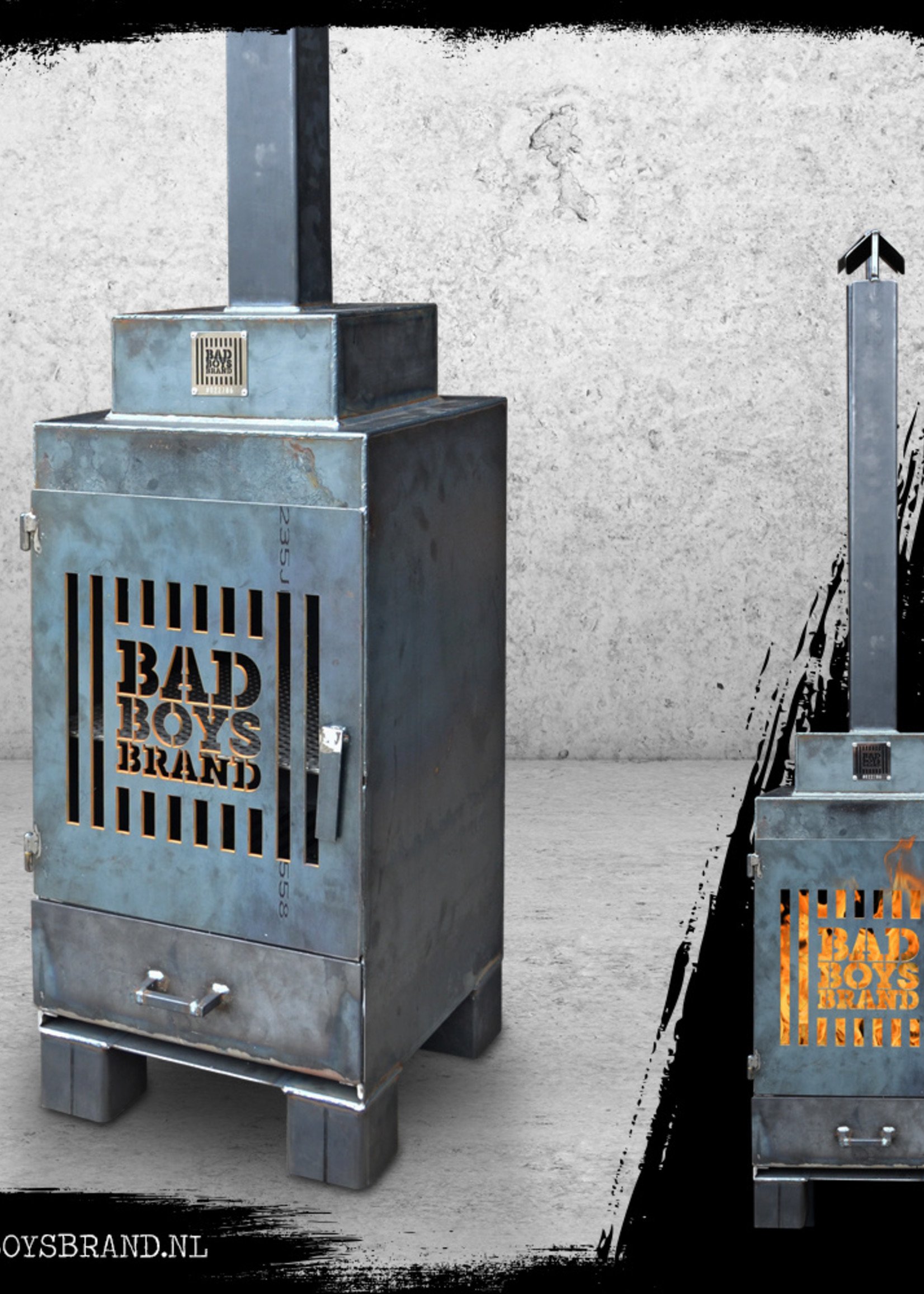 Bad Boys Brand Thumbs Up Gate - Garden Fireplace - BadBoys Fire - Steel - 100% Made in Jail