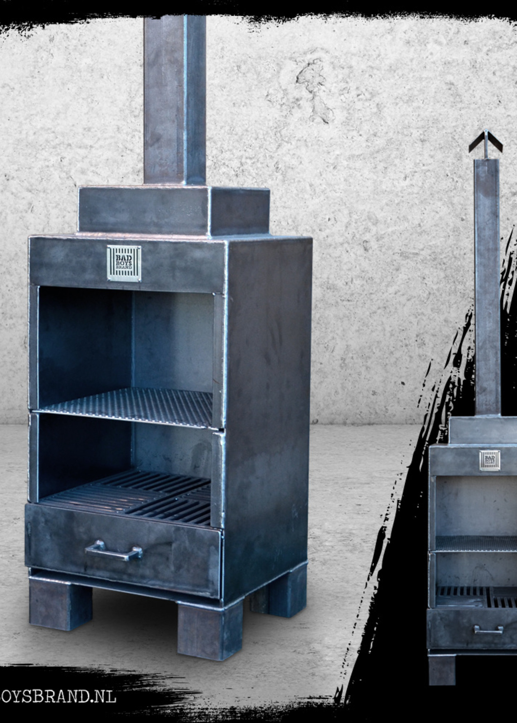 Bad Boys Brand Thumbs Up - Outdoor Fireplace - BadBoys Fire Made in Jail - 168cm - Steel - 100% Made in Jail