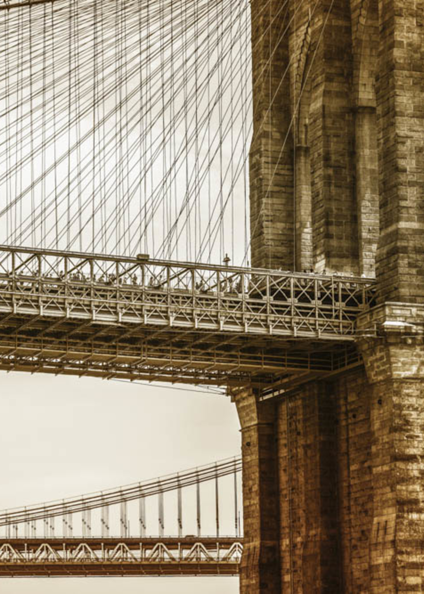 Frans van Steijn Wandfoto "NY Brooklyn Bridge" Aluminium auf Dibond 120 cm