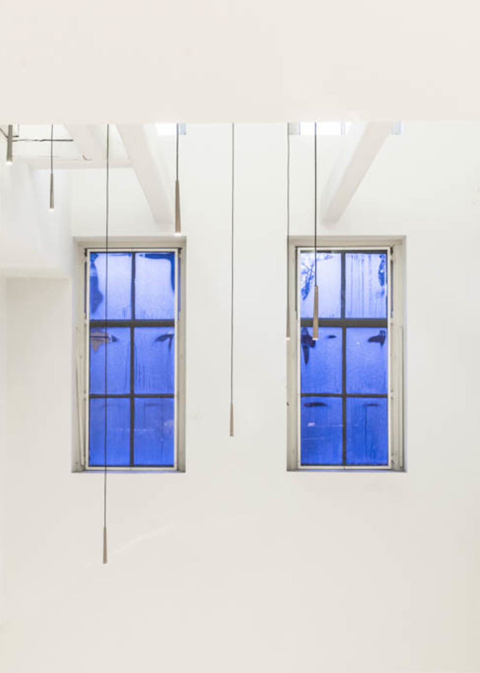Frans van Steijn Wall photo "Blue Windows" Aluminum on Dibond 120 cm