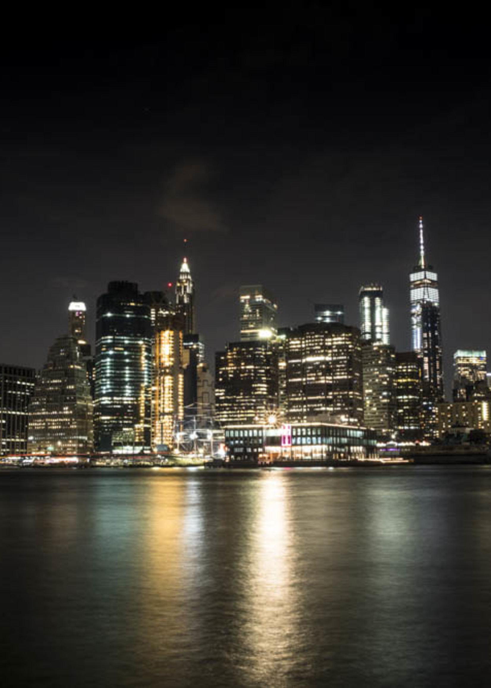 Frans van Steijn Wandfoto "NY Late Night" Aluminium auf Dibond 120 cm