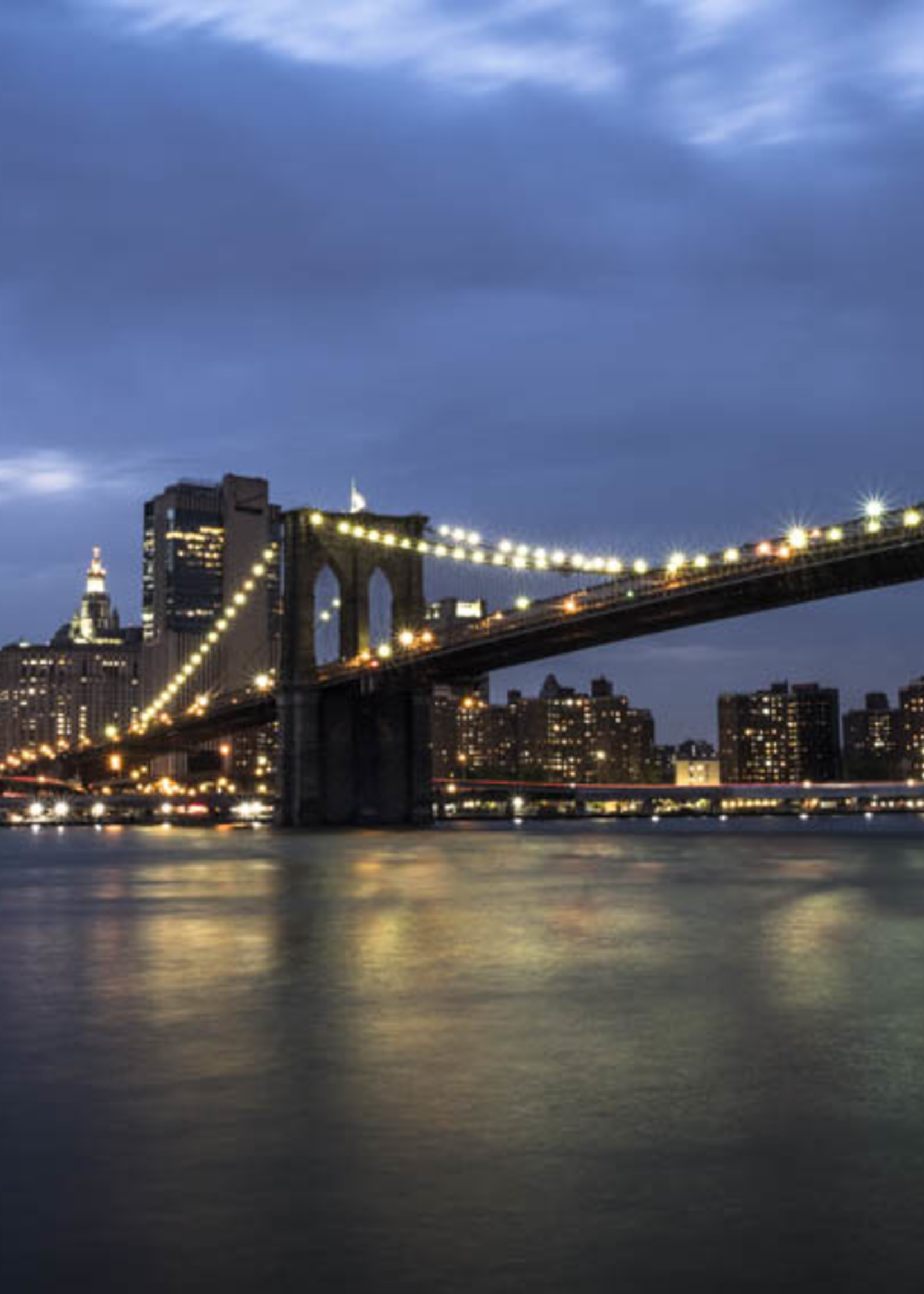 Frans van Steijn Wall photo "NY Brooklyn Nights" Aluminum on Dibond 120 cm