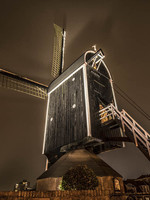 Frans van Steijn "Misty Windmill" on Dibond 120 cm