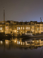 Frans van Steijn "Leiden Canal" op Dibond 120cm