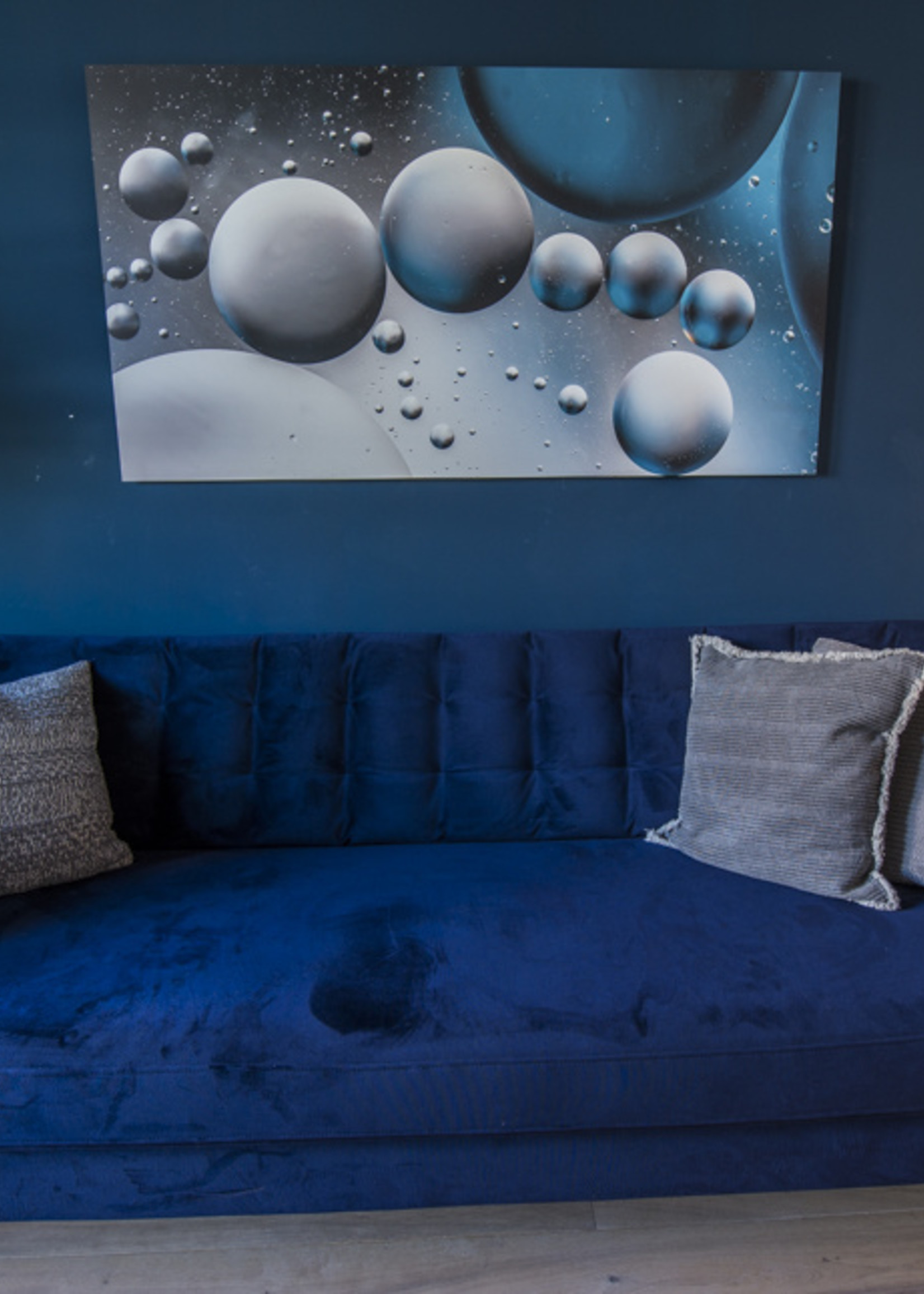 Frans van Steijn Wandfoto "Art Deep blue" Aluminium op Dibond 120cm