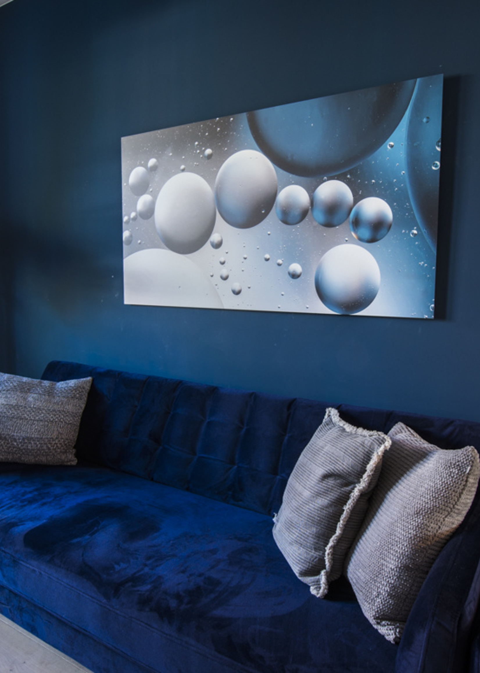 Frans van Steijn Wall photo "Blue Windows" Aluminum on Dibond 120 cm