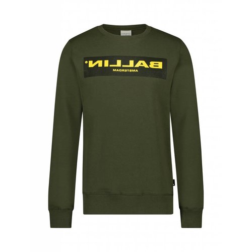 BALLIN Amsterdam Reflection Sweater Army Grün / Gelb BALLIN Amsterdam Reflection Sweater Army Grün / Gelb