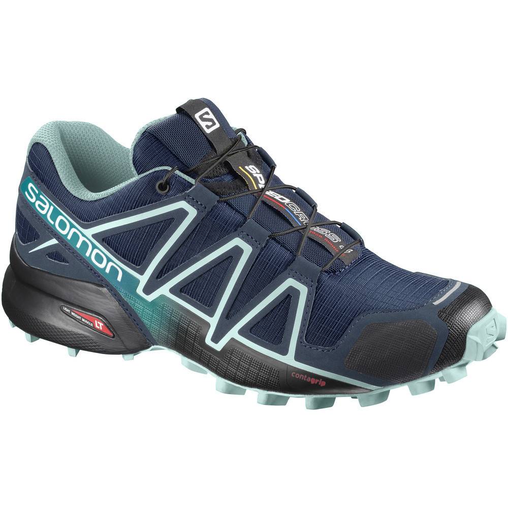 Salomon Speedcross 4 Wide Trailrunschoen Blauw Dames salomon kopen in de aanbieding