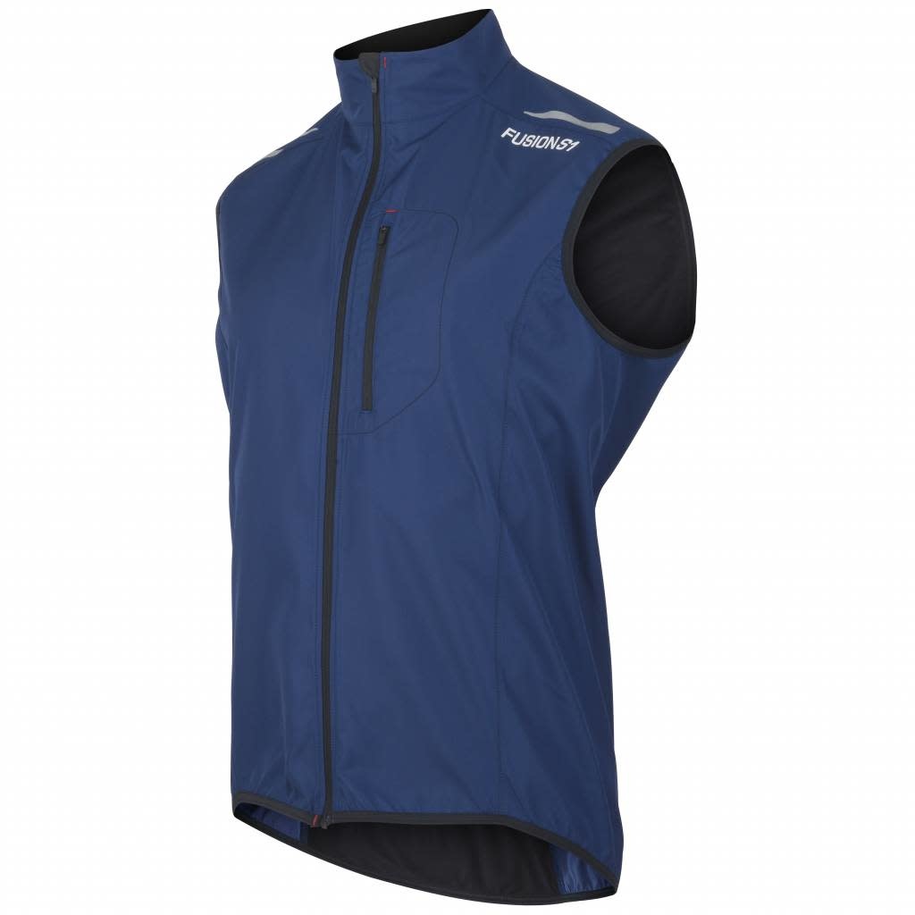 blue running vest