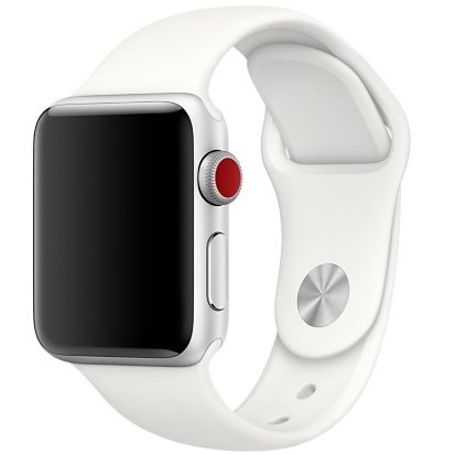 Apple Watch Sport Bandje - Zacht Wit - Geschikt voor 38mm/40mm/41mm - SM