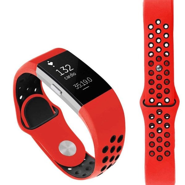 red and black fitbit