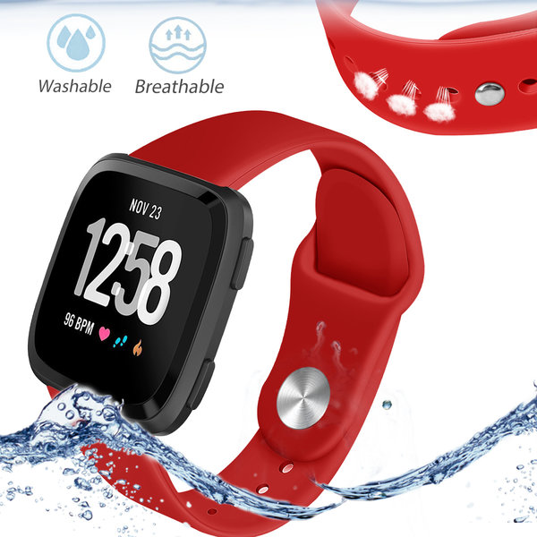 Fitbit versa silicone band - red - 123watches B.V.