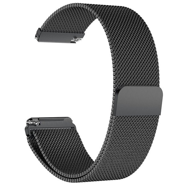 black fitbit versa with white band