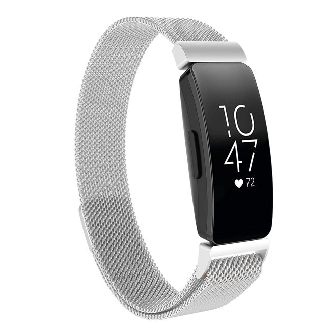 Fitbit Inspire milanese band - zilver