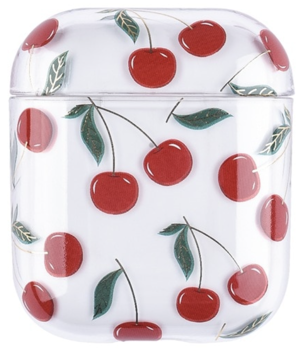 Goedkope Apple AirPods 1 \u0026 2 transparant fun hard case - kersen -  123watches B.V.