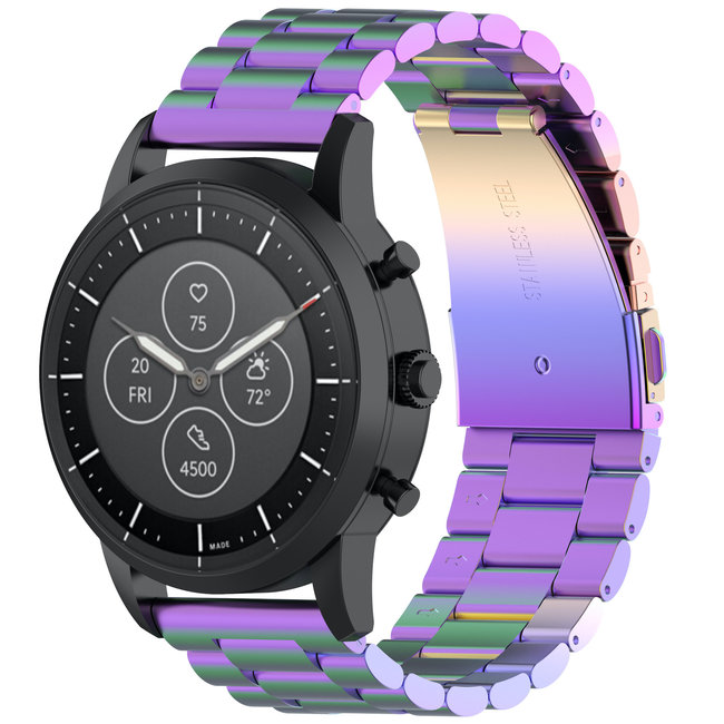 Samsung Galaxy Watch drie stalen schakel beads band - kleurrijk -  123watches B.V.