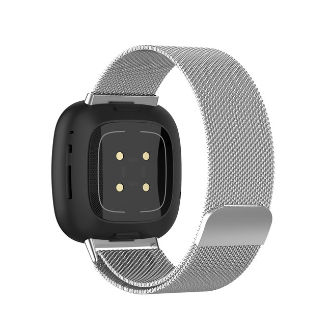 Fitbit Versa 3 / Sense milanese band - silver - 123watches B.V.