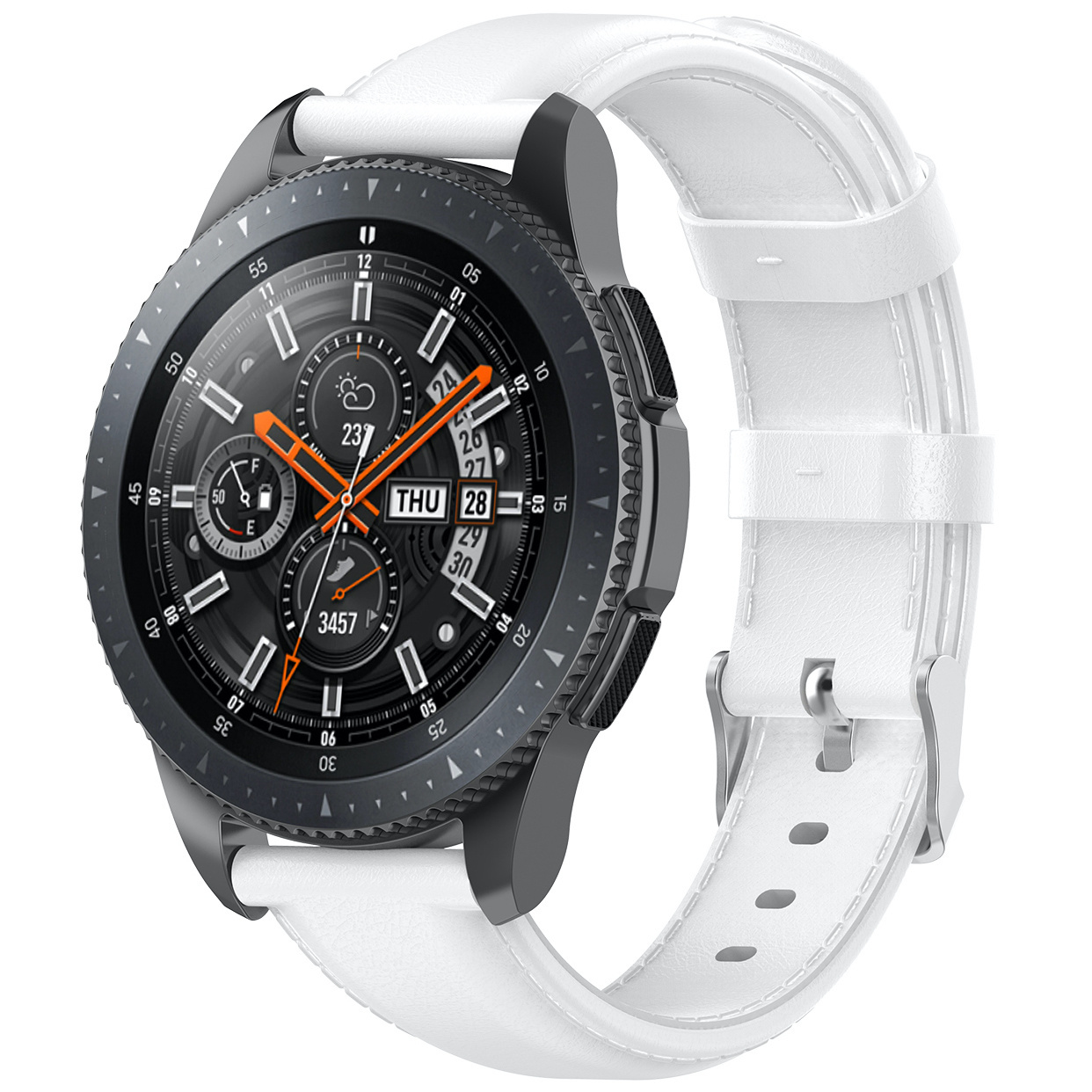 Huawei Watch GT leren band - wit - Horlogeband Armband Polsband