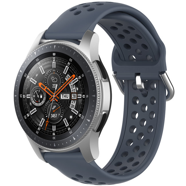 Merk 123watches Huawei watch GT Silicone double buckle strap - gray