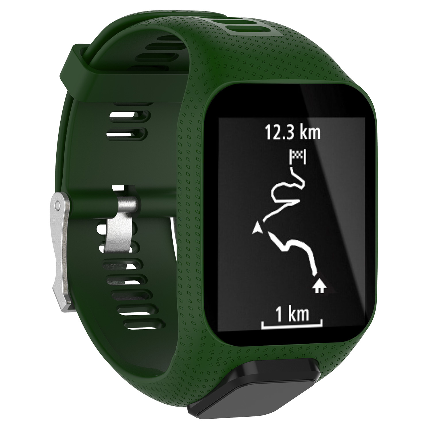 TomTom Runner / Spark / Adventure silicone gesp band - leger groen -  123watches B.V.