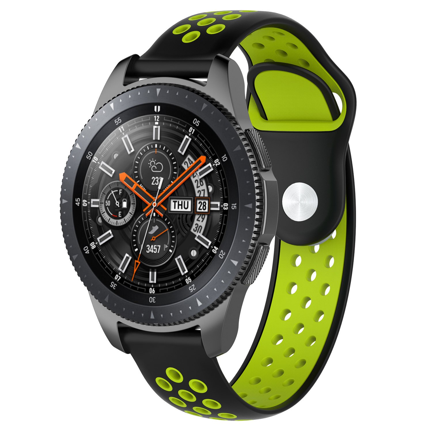 Polar Vantage M / Grit X silicone dubbel band - zwart groen - Horlogeband Armband Polsband