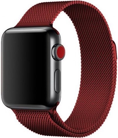 Apple Watch milanese band - rood - iwatch - Horlogeband Armband Polsband