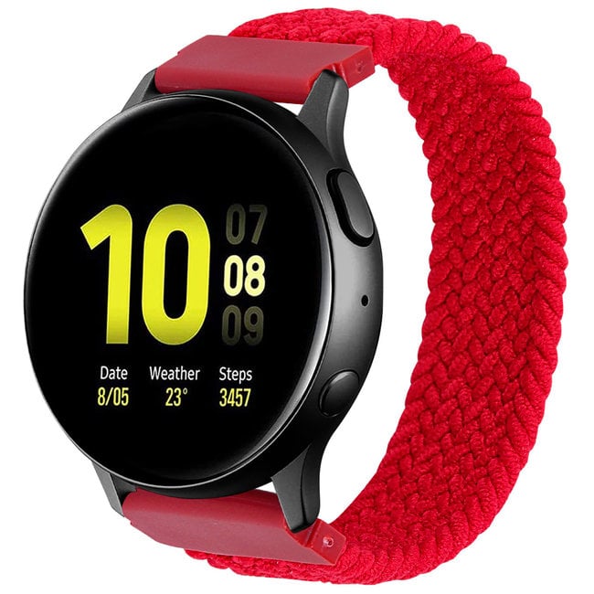 Goedkope Garmin Vivoactive / Vivomove gevlochten solo band - rood -  123watches B.V.