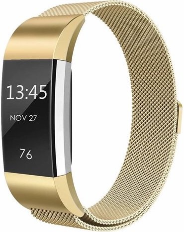 Fitbit Charge 2 milanese band - goud - Horlogeband Armband Polsband